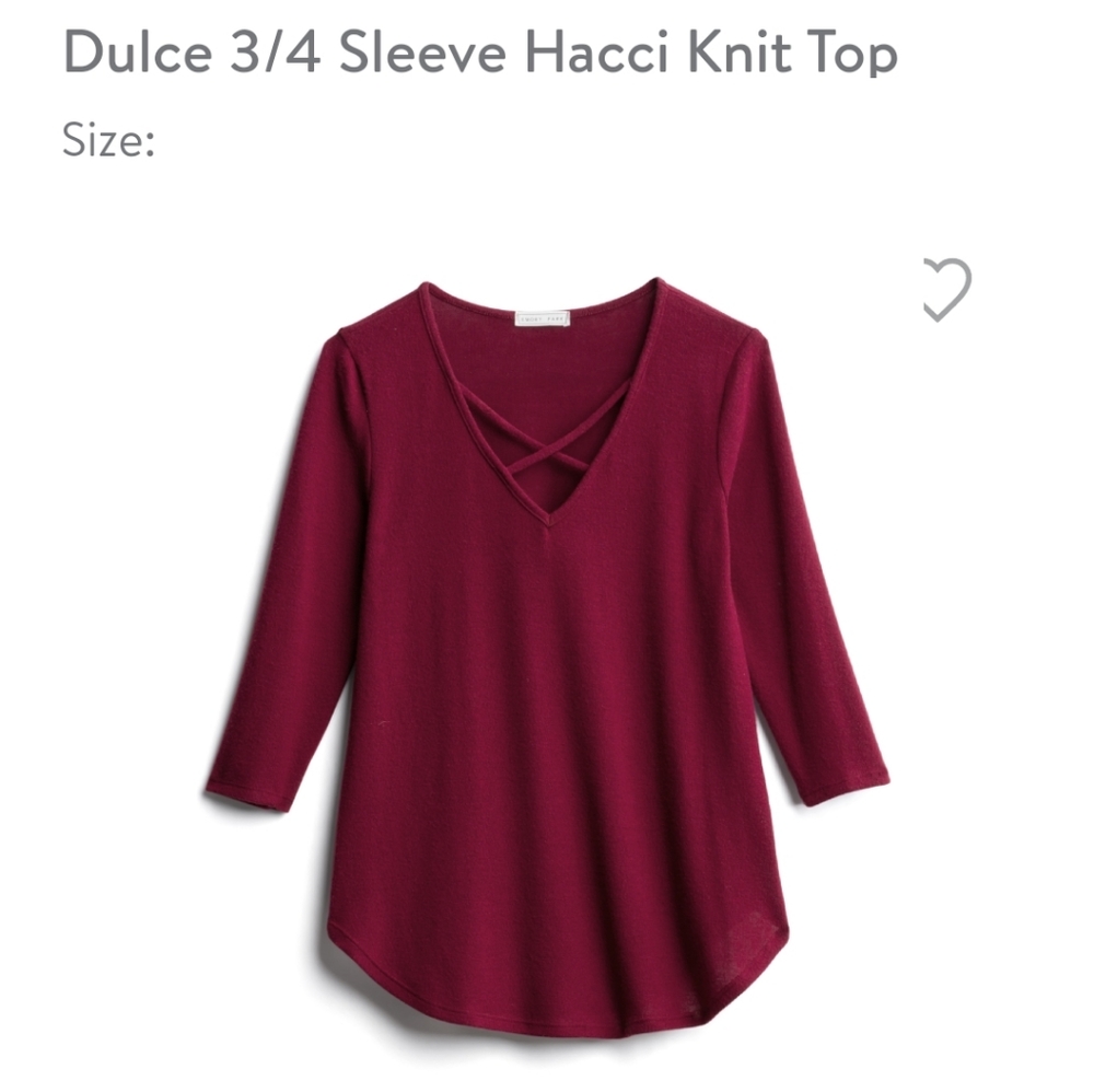 Dulce 3/4 Sleeve Hacci Knit Top